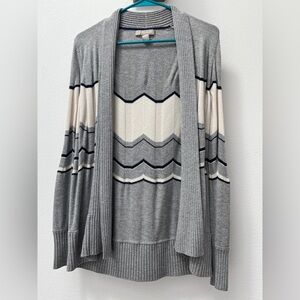 Banana Republic Gray, White, Navy Cardigan